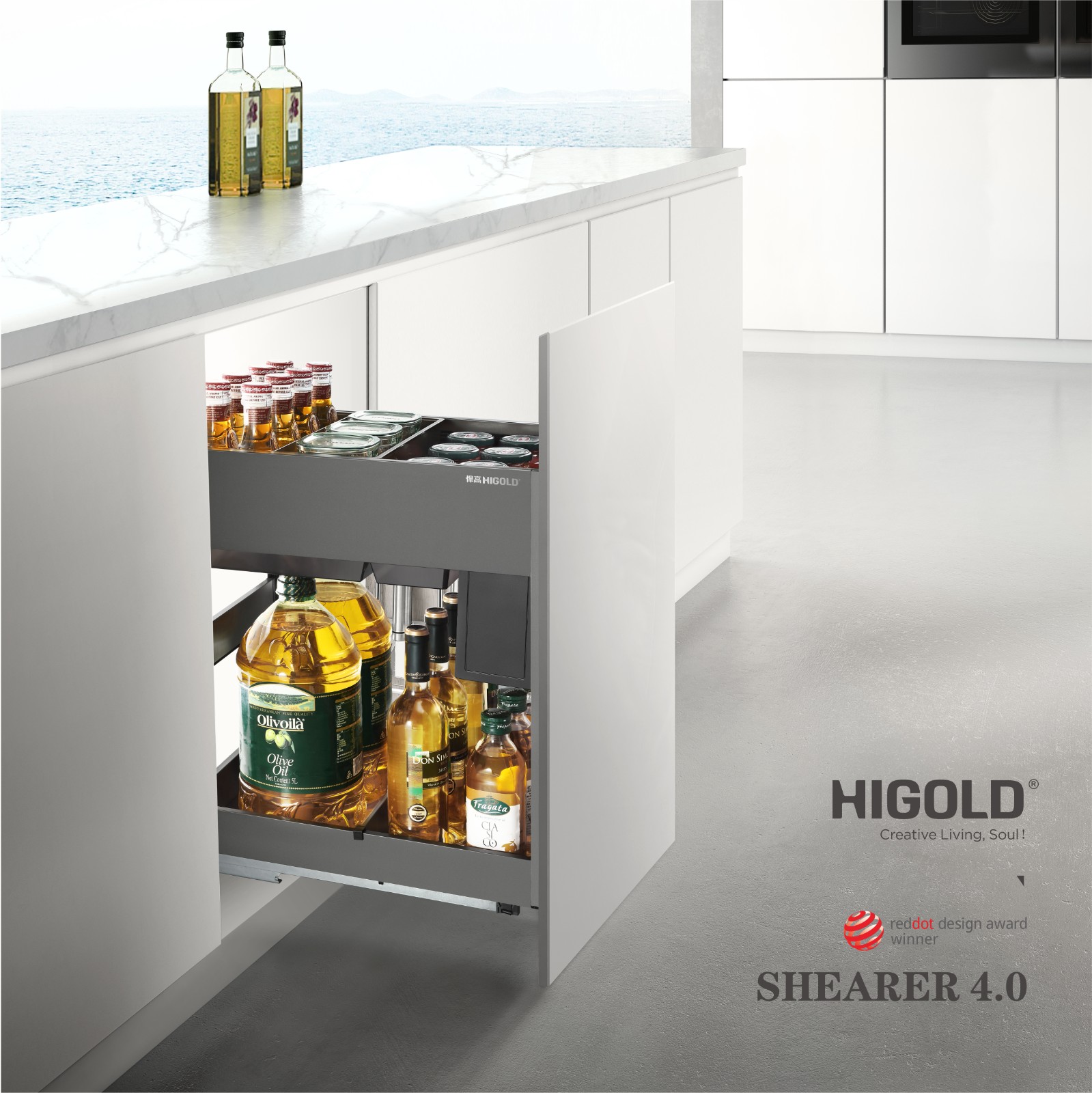 kitchen shearer seasoning pullout unit
